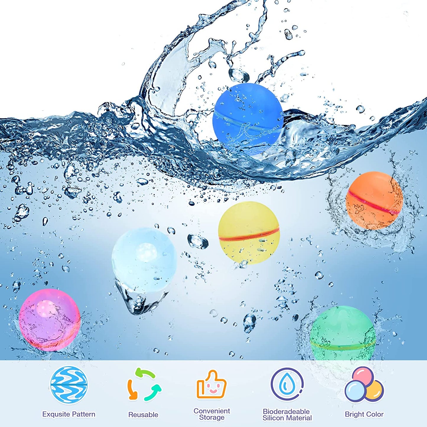WAVEX™ Reusable Water Balloons (12 pcs)